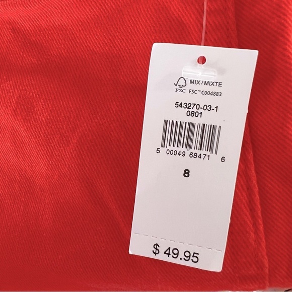 Gap [Size 8 NWT] Coral Red Belted High Rise 4" Seafarer Shorts - Size 8 - Picture 5 of 13